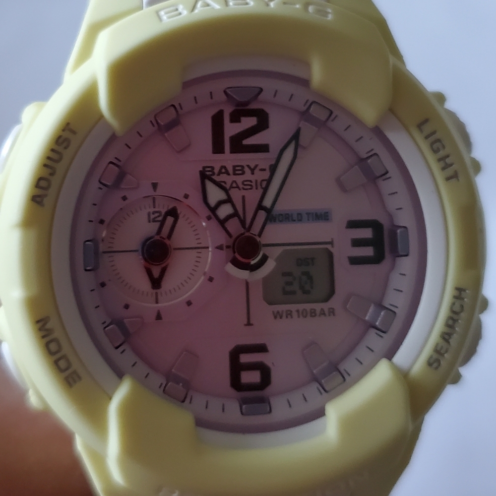 Baby G watch yellow & Lavender